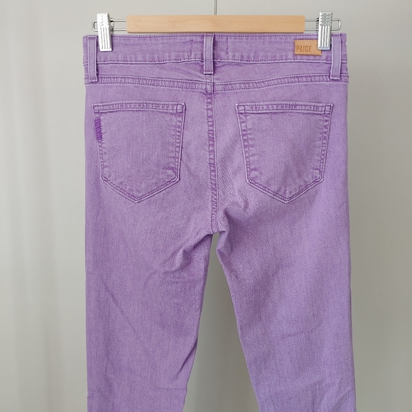 Paige Verdugo Ultra Skinny Jeans Size 27 Purple Berry - Picture 6 of 12
